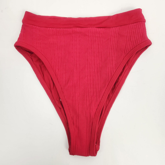L*Space Frenchi Bitsy Bikini Bottom in Lipstick Red Size Medium NWOT - Picture 2 of 5